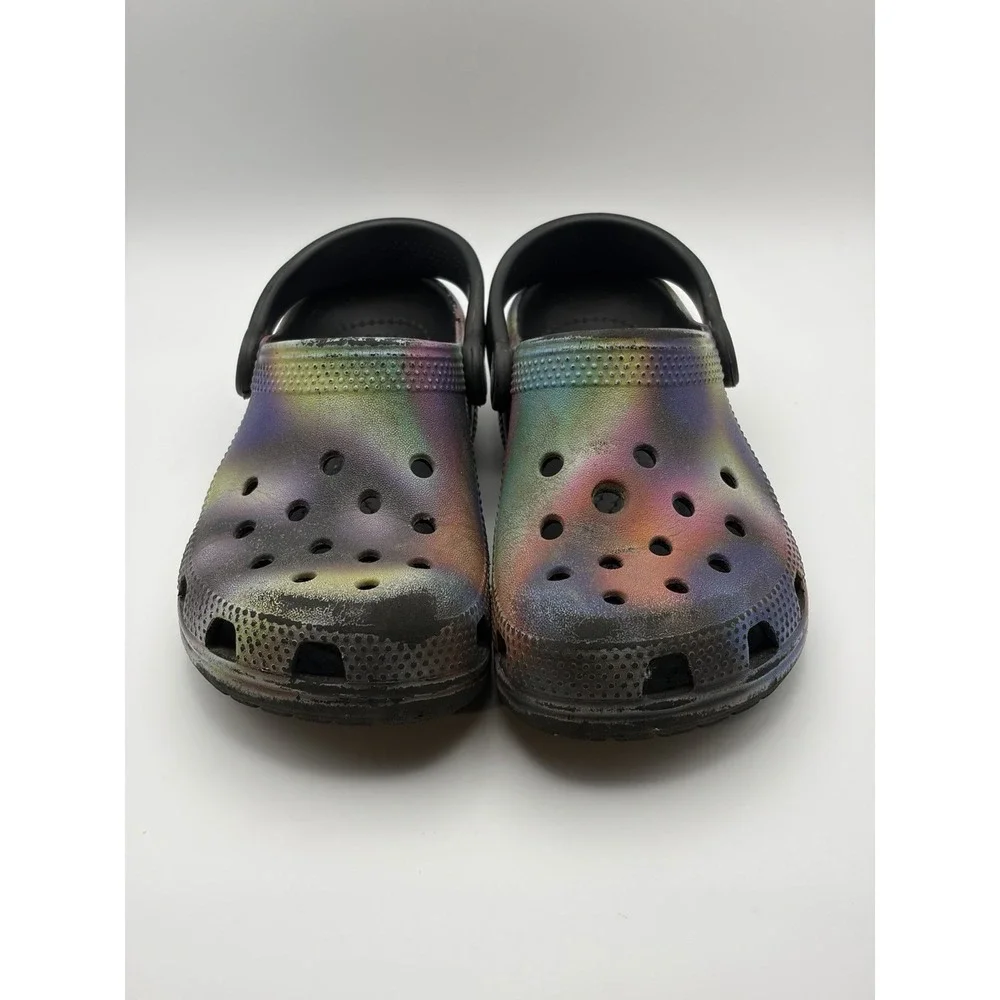 Crocs Classic Solar Rainbow Tie Dye Clogs Youth C 12